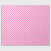 Pink-weiße Polka-Punktpapier Geschenkpapier (Flach)