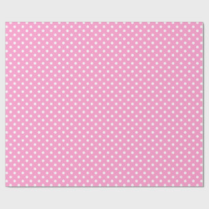 Pink-weiße Polka-Punktpapier Geschenkpapier