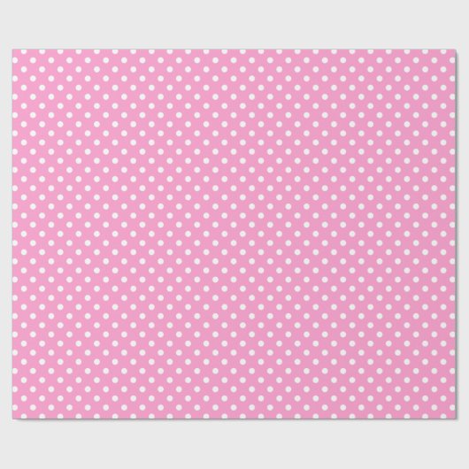 Pink-weiße Polka-Punktpapier Geschenkpapier (Flach)