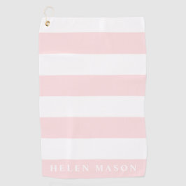 Pink-weiße Streifen für die weibliche Farbe Golfhandtuch