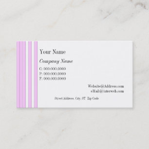 Pink-weiße Streifen - kundenspezifische Visitenkar Visitenkarte