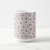Pink-weißer Boho-Blumenstrauß  Kaffeetasse (Mittel)