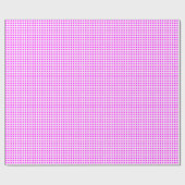 Pink-weißes Gingham-Muster Geschenkpapier (Flach)