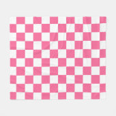 Pink-weißes Muster eines karierten Karos Fleecedecke (Vorderseite (Horizontal))