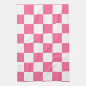Pink-weißes Muster eines karierten Karos Geschirrtuch (Vertikal)