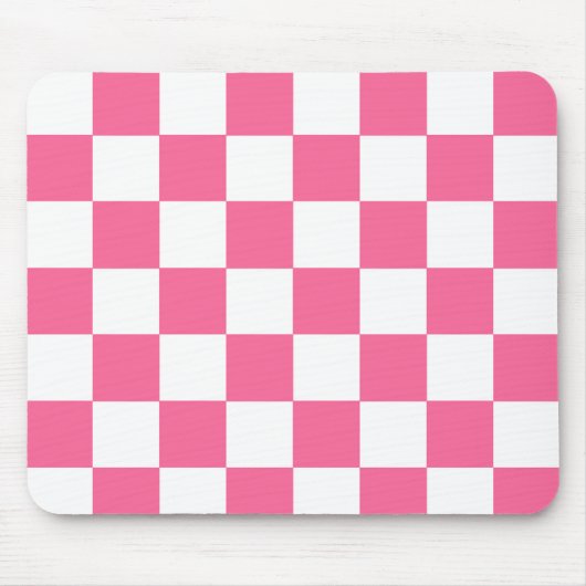 Pink-weißes Muster eines karierten Karos Mousepad (Vorne)