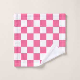 Pink-weißes Muster eines karierten Karos Waschlappen