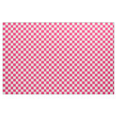Pink Weißes Schachbrett Muster Textil Stoff (Yard (91,4 cm))