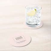 Pink | Werbeaktion für einfache kundenspezifische Runder Pappuntersetzer (Vor Ort)