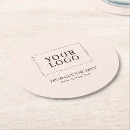 Pink | Werbeaktion für einfache kundenspezifische  Runder Pappuntersetzer