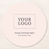 Pink | Werbeaktion für einfache kundenspezifische Runder Pappuntersetzer (Vorderseite)