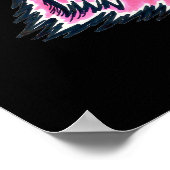 Pink Werewolf Mask Poster (Ecke)