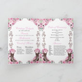 Pink Western Charro Quinceñera Programm (Innenseite)