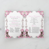 Pink Western Charro Quinceñera Programm (Innenseite)