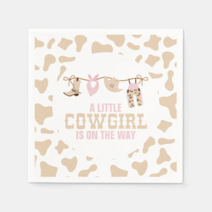 Pink Western Cowgirl Babydusche Serviette