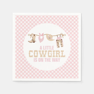 Pink Western Cowgirl Babydusche Serviette