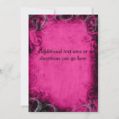 Pink Western Cowgirl Grunge Star Party Einladung (Rückseite)