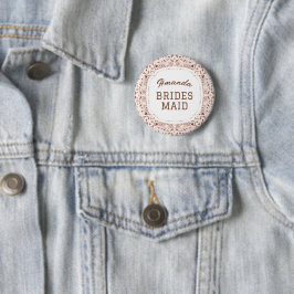 Pink Western Cowgirl Theme Bridesmaid Button