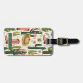 Pink Western Kakteen Gepäcksmarken Gepäckanhänger (Vorderseite horizontal)