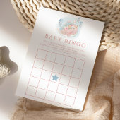 Pink Whale Girl Baby Shower Bingo Game Einladung
