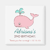 Pink Whale Magnet-Gastgeschenke Magnet (Vorne)