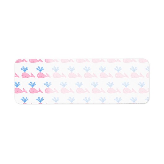 Pink Whale Muster. (Vorne)