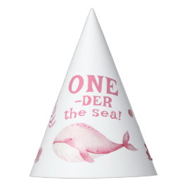 Pink Whale Oneder The Sea 1st Birthday  Partyhütchen