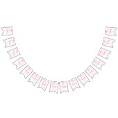 Pink Whale Oneder The Sea 1st Birthday Wimpelkette (Alle)