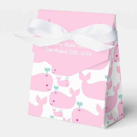Pink Whale Thema Kinderdusche Geschenkschachtel (Vorderseite)
