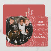 Pink whimscica card einladung (Vorne/Hinten)