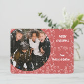 Pink whimscica card einladung (Stehend Vorderseite)