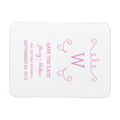 Pink Whimsical Blüh Save the Date Magnet (Horizontal)