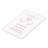 Pink Whimsical Blüh Save the Date Magnet (Linke Seite)