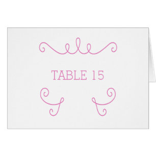 Pink Whimsical Blüh Tischnummer Card