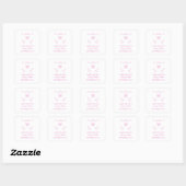 Pink Whimsical Blühe Save the Date Aufkleber (Blatt)