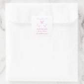Pink Whimsical Blühe Save the Date Aufkleber (Tasche)