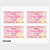 Pink Whimsical Blume Candy Buffet Aufkleber (Blatt)