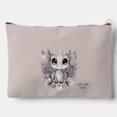 Pink Whimsical "Create Magic" Kleiner Drache Zubehörtasche (Rückseite)