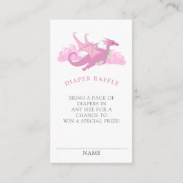 Pink Whimsical Dragon Babydusche Windelwanne Winde Begleitkarte