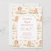 Pink Whimsical Fairy Birthday Einladung (Vorderseite)