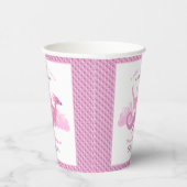 Pink Whimsical Girl Dragon Baby Dusche Pappbecher (Rechts)