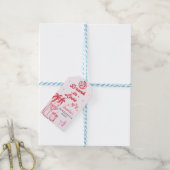 Pink Whimsical Hand Drachencocktail Bachelorette Geschenkanhänger (Mit Garn)