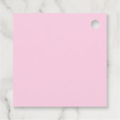 *Pink Whimsical Hand-Drawn Illustrated Wedding  Geschenkanhänger (Rückseite)