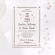 Pink Whimsical Handgezeichneter Kuchen und handges