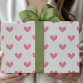 Pink Whimsical Hearts Geschenkpapier