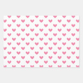 Pink Whimsical Hearts Geschenkpapier Set (Vorderseite 3)