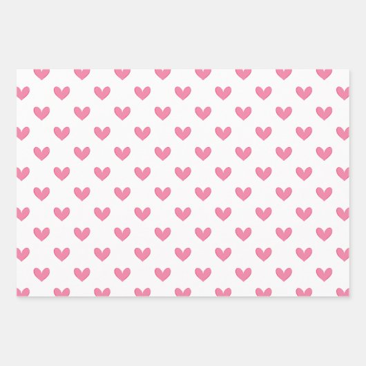 Pink Whimsical Hearts Geschenkpapier Set (Vorderseite 2)