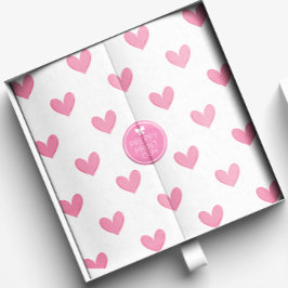 Pink Whimsical Hearts Seidenpapier