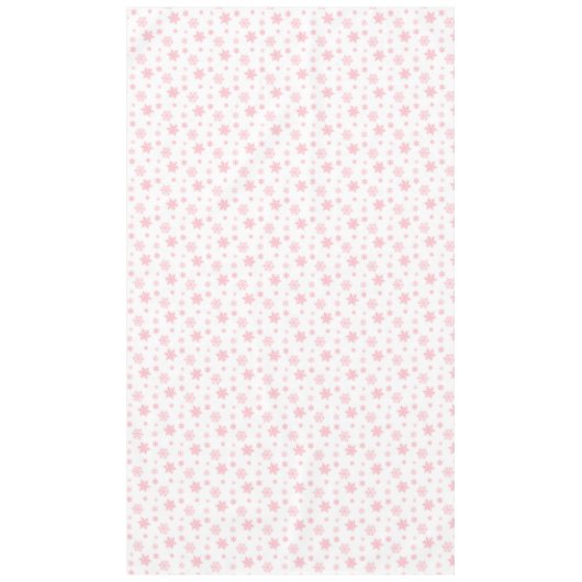 Pink Whimsical Snowflake Muster Ästhetik Tischdecke (Vorderseite)