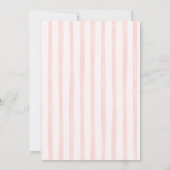 Pink Whimsical Stripes Pumpkin Onederfull Geburtst Einladung (Rückseite)